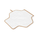 Portable baby changing pad in beige swirl dot pattern, featuring a hygienic surface with a zippered compartment for essentials.