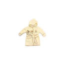 Spasilk Cotton Hooded Terry Bathrobe with Booties-Brown Bear Image 1