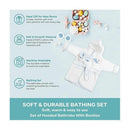 Spasilk - Terry Bathrobe Whale With Booties Blue Image 3