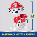 Collectible Paw Patrol toy car featuring Marshall, a 2.5-inch action figure in a red firefighter outfit.