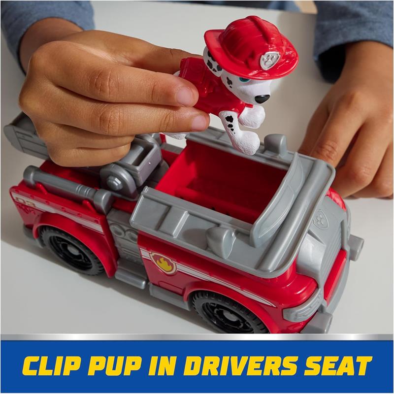 Spin Master - Paw Patrol Toy Car with Collectible Action Figure, Sustainably Minded, Marshall Image 8