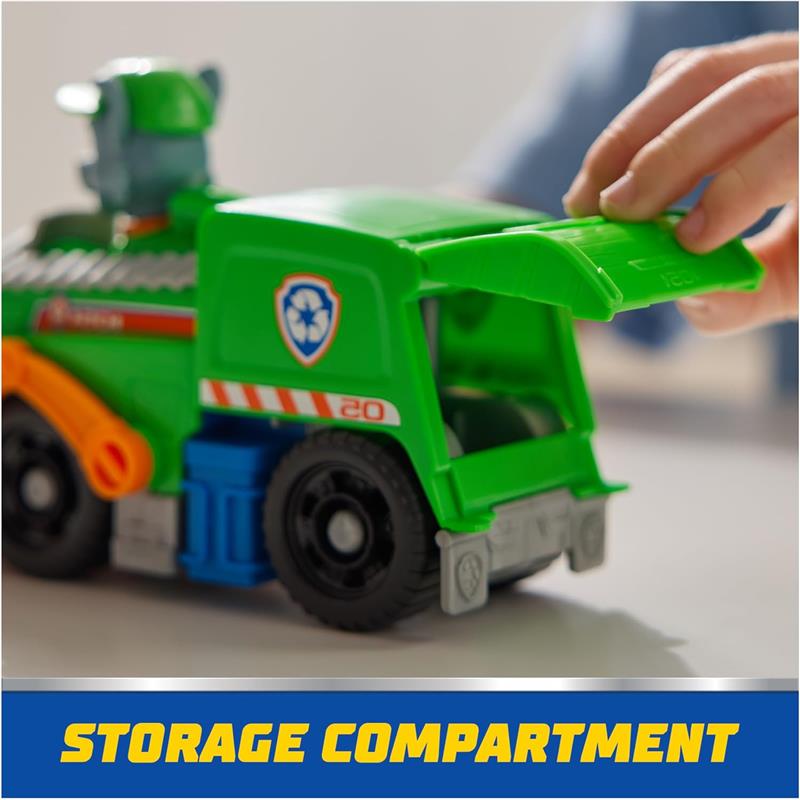 Spin Master - Paw Patrol Toy Car with Collectible Action Figure, Sustainably Minded, Rocky Image 5