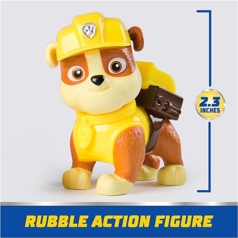 Spin Master - Paw Patrol Toy Car with Collectible Action Figure, Sustainably Minded, Rubble Image 2