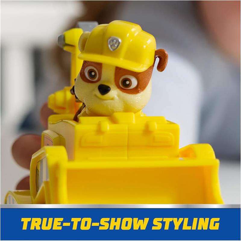 Spin Master - Paw Patrol Toy Car with Collectible Action Figure, Sustainably Minded, Rubble Image 9