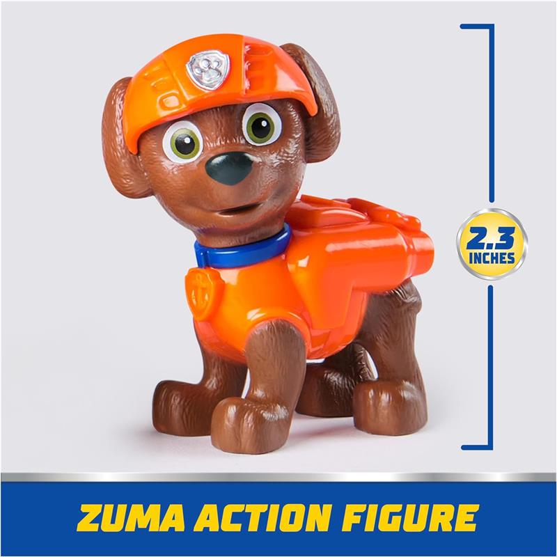 Spin Master - Paw Patrol Toy Car with Collectible Action Figure, Sustainably Minded, Zuma Image 2