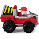 Spin Master Paw Patrol True Metal Dino Rescue Marshall toy vehicle in red and silver, featuring Marshall figurine in a truck.