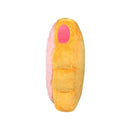 Squishable plush toy designed as a toaster tart, featuring yellow and pink soft fabric.