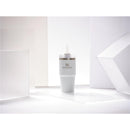 Stanley The Quencher H2.0 FlowState™ Tumbler 20 oz in Frost color with a clear straw, set against a minimalistic white background.