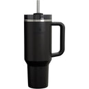 Stanley The Quencher H2.0 FlowState™ Tumbler 40 oz in black, featuring a straw, ergonomic handle, and stainless steel lid.