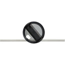 Stanley The Quencher H2.0 FlowState™ Tumbler lid with clear top and black slider, alongside a metal straw.