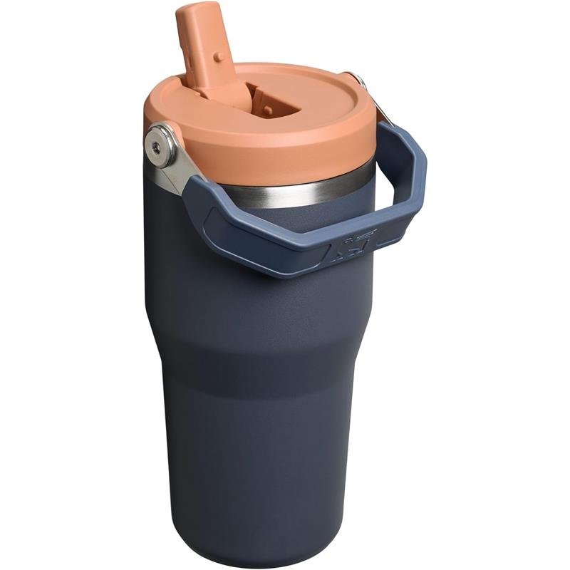 Stanley The IceFlow™ Flip Straw 2.0 Tumbler 20 oz in twilight color, featuring a flip straw and a sturdy handle.
