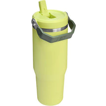 Stanley The IceFlow™ Flip Straw 2.0 Tumbler 30 oz in bright yellow with a flip straw lid and a gray handle.