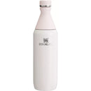 Stanley The All Day Slim Bottle 20 oz in rose gloss, featuring a tapered design and a silver logo.