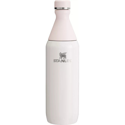 Stanley The All Day Slim Bottle 20 oz in rose gloss, featuring a tapered design and a silver logo.