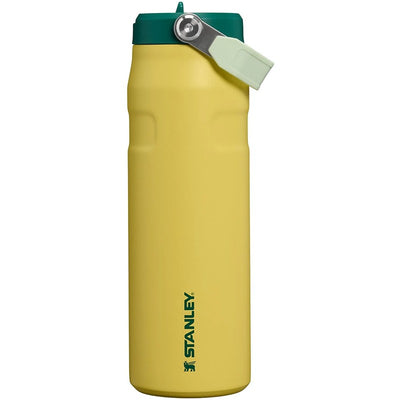 Stanley The IceFlow™ Flip Straw 2.0 Bottle in chartreuse color, featuring a flip straw lid and durable body.