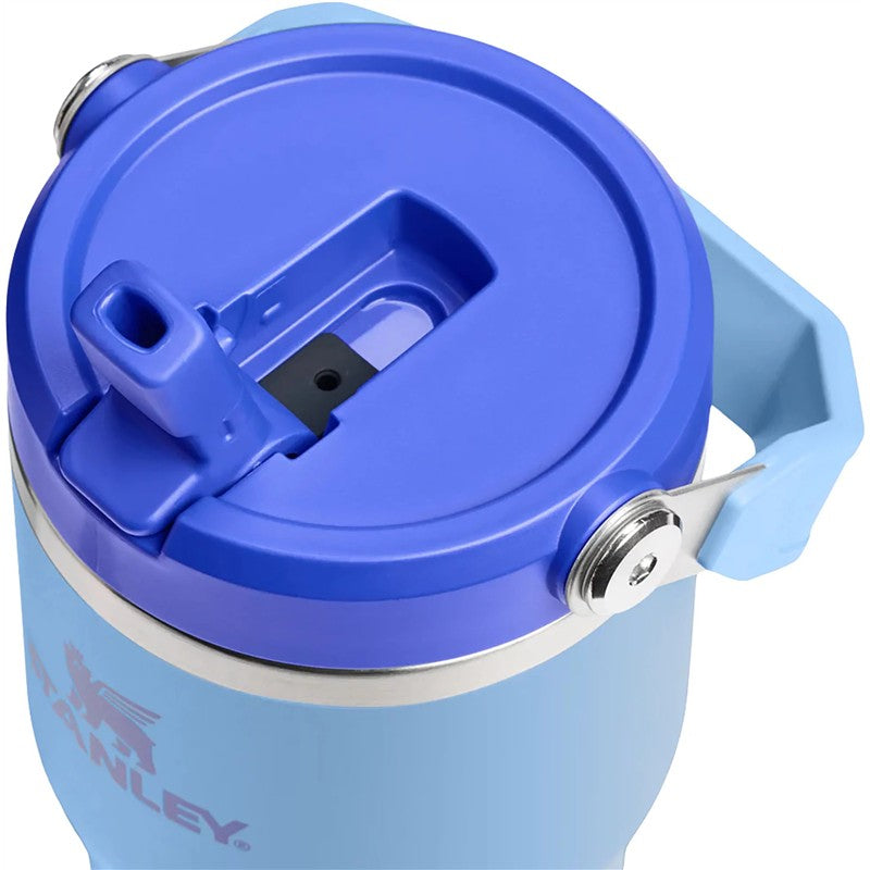 Stanley The IceFlow™ Flip Straw 2.0 Tumbler, 20 oz, features a blue sky color with a flip straw lid and handle.