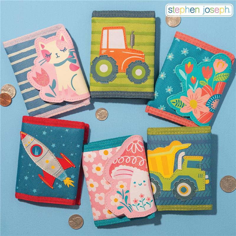 Stephen Joseph Kids Wallet with Zipper Coin Pocket, Deer
