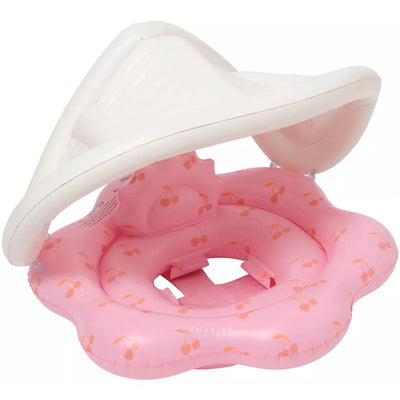 Sunnylife - Baby Float Cotton Candy Pink, Inflatable Tube, Head Rest & Shade Image 1