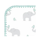 Swaddle Designs - Ultimate Swaddle Blanket, Elephant & Chickies, Seacrystal Image 3