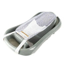 3-in-1 baby bathtub in grey with a removable padded infant insert, designed for newborn to toddler use.