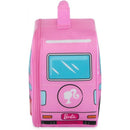Thermos Novelty Soft Lunch Box featuring a pink Barbie camper design with a profile silhouette and colorful accents.