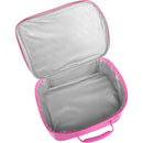 Thermos Novelty Soft Lunch Box in pink with a silver interior, designed for carrying food and drinks.
