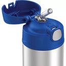 Replacement straw set for Thermos FUNtainer, featuring a blue cap and clear straw.