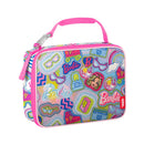 Thermos Standard Soft Lunch Box featuring colorful Barbie-themed designs including glasses, shoes, and a Barbie illustration.