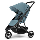 Thule Spring 2 Single Child Stroller in Mid Blue, featuring a sleek design, adjustable canopy, and safety harness.