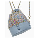 Tiny Treats - Tweed Drawstring Backpack Bag, Black Image 3