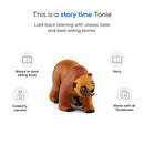 Tonies Brown Bear audio toy figurine, designed for storytime, features a playful bear with blue eyes and a friendly expression.