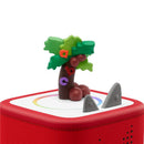 Tonies Chicka Chicka Boom Boom audio figurine features a colorful tree with letters and a red speaker base.