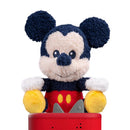 Tonies Cuddle Mickey Mouse plush audio toy with navy and white fur, red shorts, and yellow gloves, designed for children.