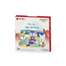 Tonies Lalalinos Find The Photo Tonieplay Story Game packaging featuring three animated animal characters engaging with a game set.