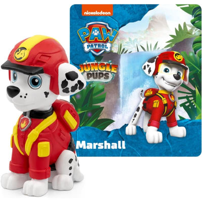 Tonies Marshall Audio Toy Figurine from PAW Patrol Jungle Pups, featuring a dalmatian in red uniform with a backpack.