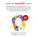 PAW Patrol Adventure Bay Rescue Heroes Tonieplay game with colorful buttons for missions, suitable for ages 3 and up.