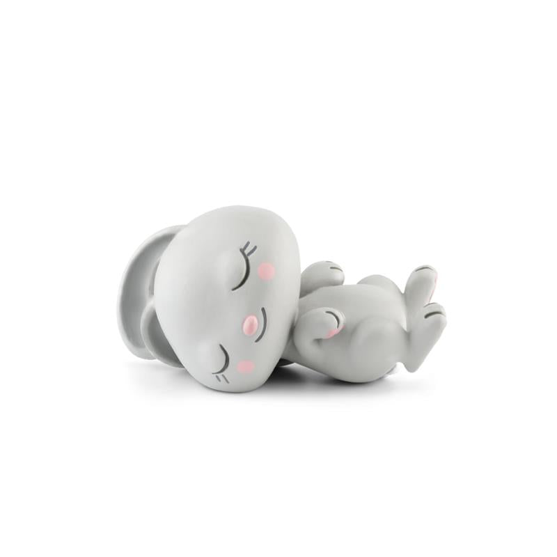 Sleepy Rabbit figurine from Tonies, designed for children, featuring a smiling face and soft gray color.