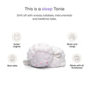 Sleepy Tonie character shaped like a sheep, designed for soothing lullabies and bedtime stories; compatible with Tonieboxes.