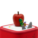 Tonies The Very Hungry Caterpillar audio toy figurine featuring a red apple and a colorful caterpillar design.
