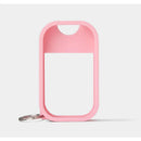 Pink silicone case designed for Touchland Bubblegum Hand Mist, featuring a keychain attachment.