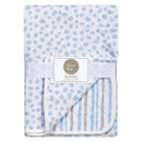 Trend Lab Cloud Knit Blanket, Blue/Gray Image 1