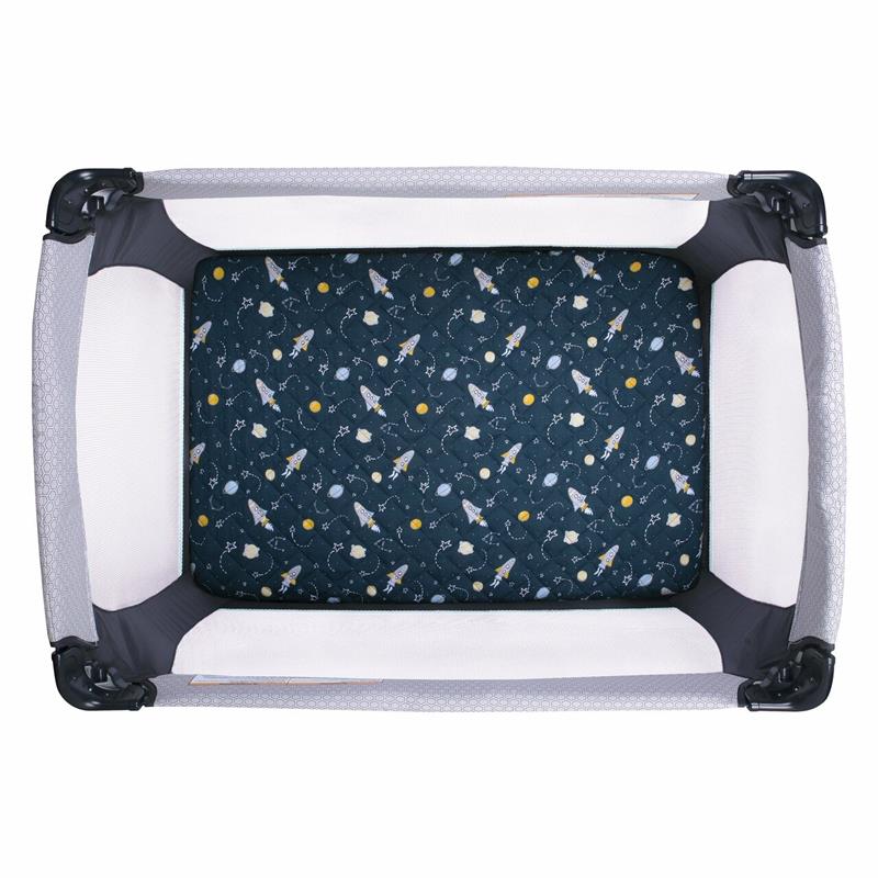 Trend Lab - Fitted Cotton Jersey Playard Sheet, Rockets Image 3