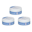 Ubbi Lavender Scented Absorbing Gel Value Pack, containing three white and blue containers for diaper pail odor control.