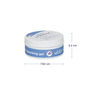 Ubbi lavender scented absorbing gel canister, 3.2 cm tall and 7.62 cm wide, designed for diaper pail odor control.
