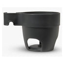 Uppababy cup holder in dark gray designed for G-Link and G-Luxe strollers, featuring a side attachment and a stable base.