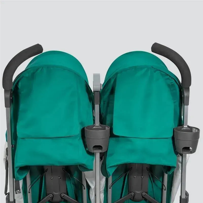 Uppababy cup holder attached to a G-Link/G-Luxe stroller, designed for convenience and accessibility.