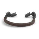 UPPAbaby Bumper Bar for Minu Duo Stroller in Chestnut, featuring a padded brown handle with attachment points on both ends.