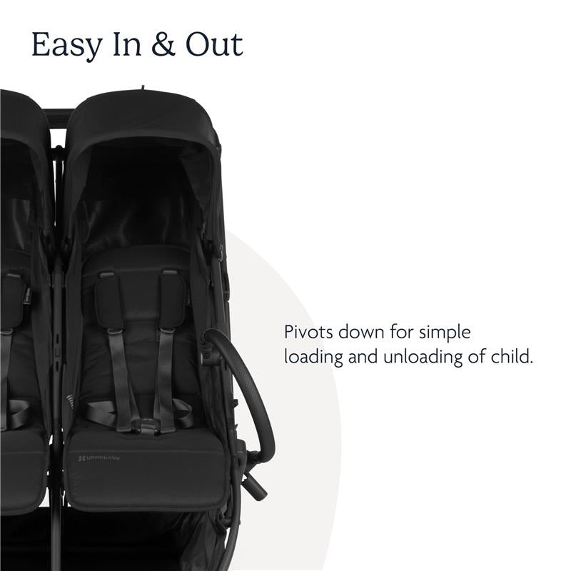 Bumper bar for UPPAbaby Minu Duo Stroller, featuring a pivot function for easy child loading and unloading.