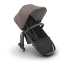 Uppababy Rumbleseat V3 in Owen color, featuring a mocha mélange canopy, carbon frame, and chestnut leather handle.