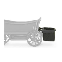 Rear foldable storage basket attached to the side of a Veer all-terrain cruiser, designed for convenient storage.